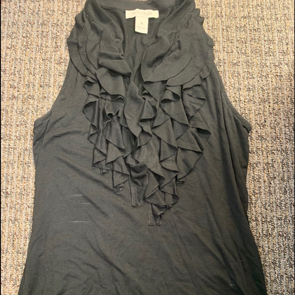 WHBM Ruffle cotton tank